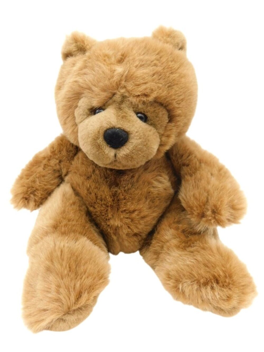 Soft Plush Brown Teddy Bear With Black Paw Pads DGE Corp 14"
